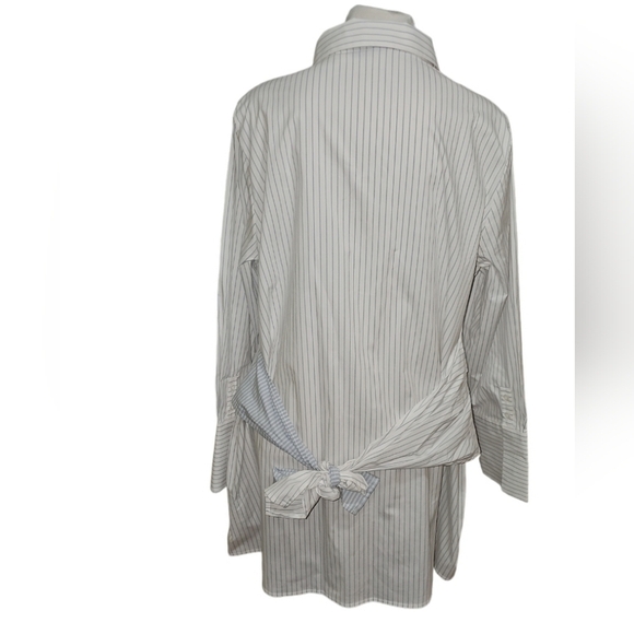 Love & Legends PLUS Size 20 NWT Extra Long Back Knot Tie Pin Stripe Color Block - Picture 4 of 9